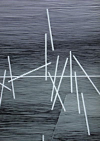 Michel SEUPHOR - Composition, 1958 - Gravure au trait 2