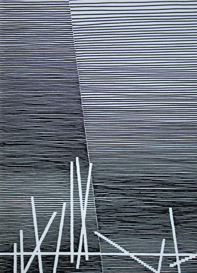 Michel SEUPHOR - Composition, 1958 - Gravure au trait 2