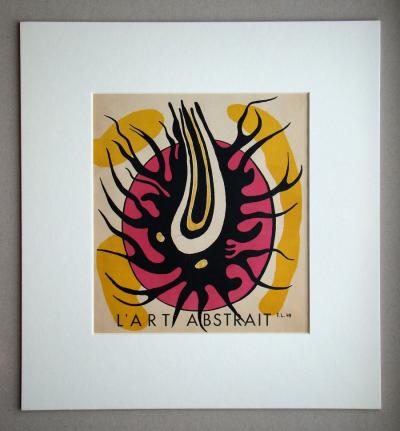 Fernand LEGER - Art Abstrait - Le disque rouge, 1949 - Lithographie originale signée 2
