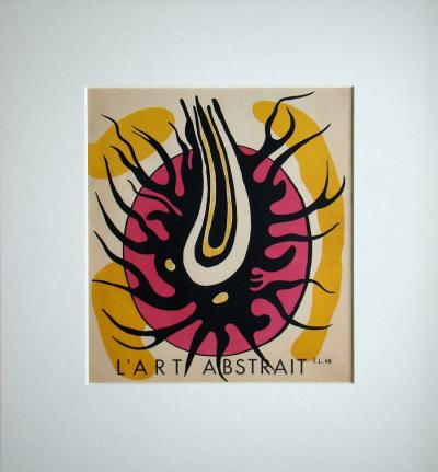 Fernand LEGER - Art Abstrait - Le disque rouge, 1949 - Lithographie originale signée 2