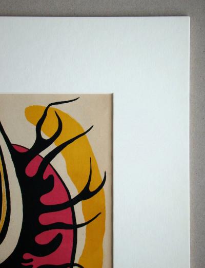 Fernand LEGER - Art Abstrait - Le disque rouge, 1949 - Lithographie originale signée 2
