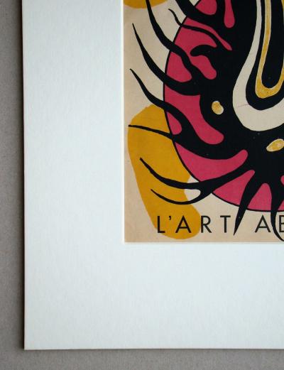 Fernand LEGER - Art Abstrait - Le disque rouge, 1949 - Lithographie originale signée 2
