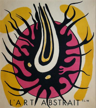 Fernand LEGER - Art Abstrait - Le disque rouge, 1949 - Lithographie originale signée 2