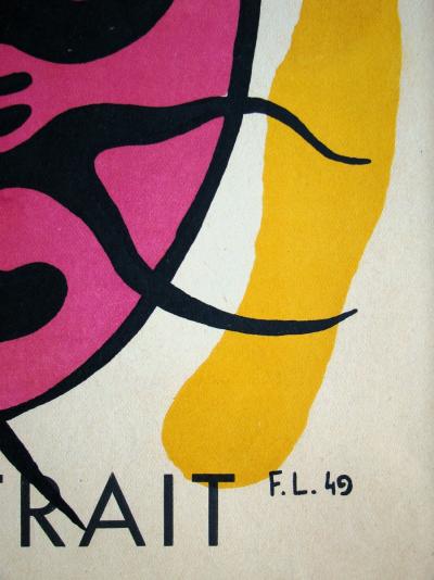 Fernand LEGER - Art Abstrait - Le disque rouge, 1949 - Lithographie originale signée 2