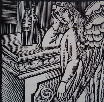 André Lhote - L’ange abreuvé, 1922 - Bois gravé 2