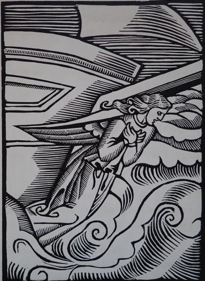 André Lhote - L’ange protecteur, 1922 - Bois gravé 2