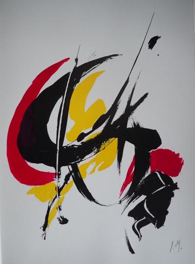 Jean Miotte - L’oeil constant, le feu, 2001 - Lithographie originale en couleur 2