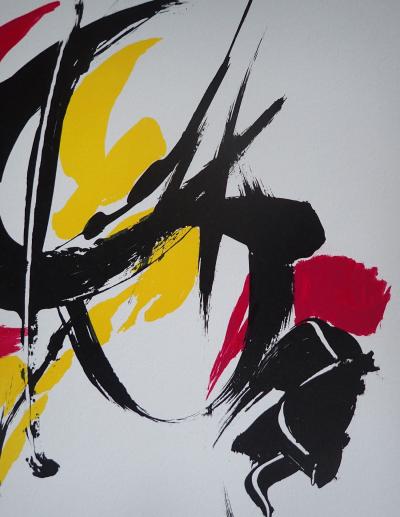 Jean Miotte - L’oeil constant, le feu, 2001 - Lithographie originale en couleur 2