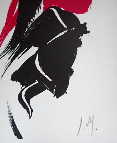 Jean Miotte - L’oeil constant, le feu, 2001 - Lithographie originale en couleur 2