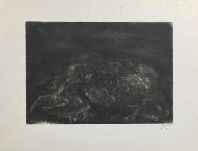 Jules PASCIN - Composition,1928 - Gravure à la manière noire signée du cachet de l’artiste 2