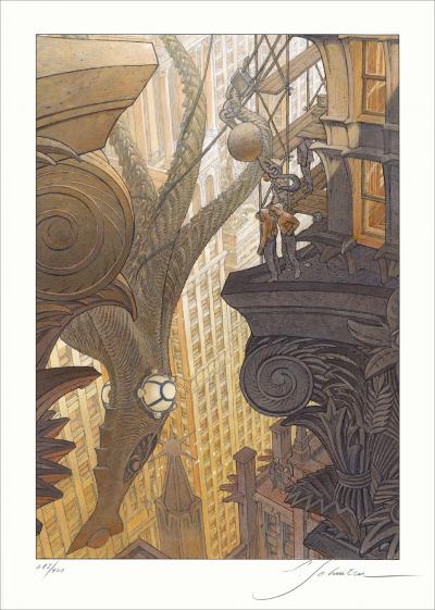 François SCHUITEN, Le retour du Capitaine Nemo - Entre les tours, 2024, impression Offset 2