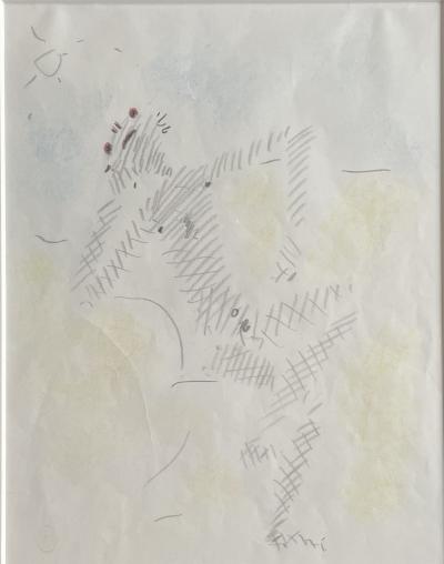 Jean COCTEAU - Seated Harlequin - original drawing 2