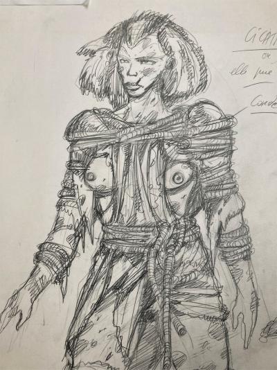 Philippe DRUILLET - The Name of the Rose - original drawing, graphite on cardboard 2