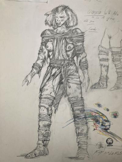Philippe DRUILLET - The Name of the Rose - original drawing, graphite on cardboard 2