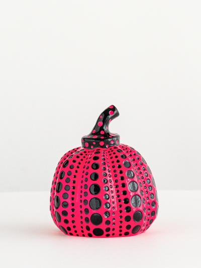Yayoi KUSAMA - Mini Pumpkin (Black/Pink) - Résine peinte à la main 2