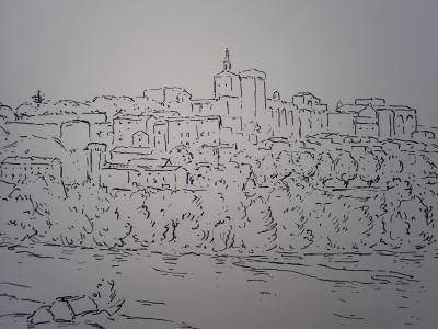Frédéric DESHAYES (d’après) - Village de Provence - Gravure 2