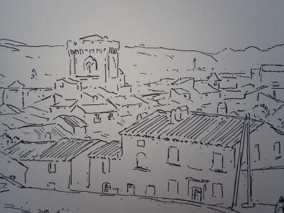 Frédéric DESHAYES (after) - Villeneuve les Avignon - Engraving 2