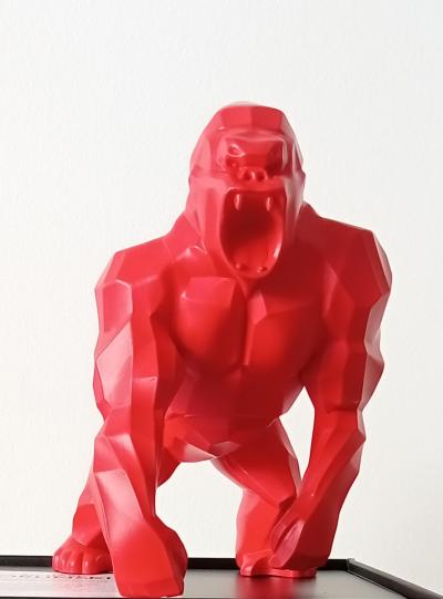 Richard Orlinski - kong origin red matt - sculpture 2