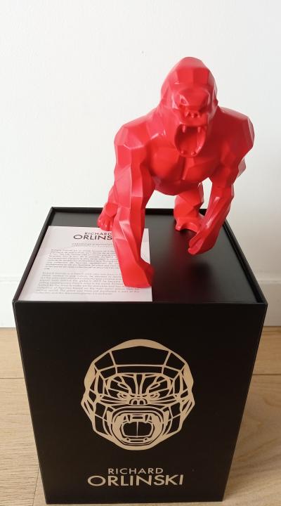 Richard Orlinski - kong origin red matt - sculpture 2