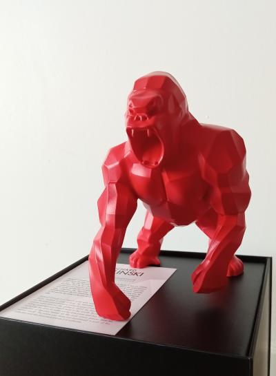 Richard Orlinski - kong origin red matt - sculpture 2