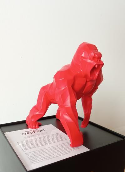 Richard Orlinski - kong origin red matt - sculpture 2
