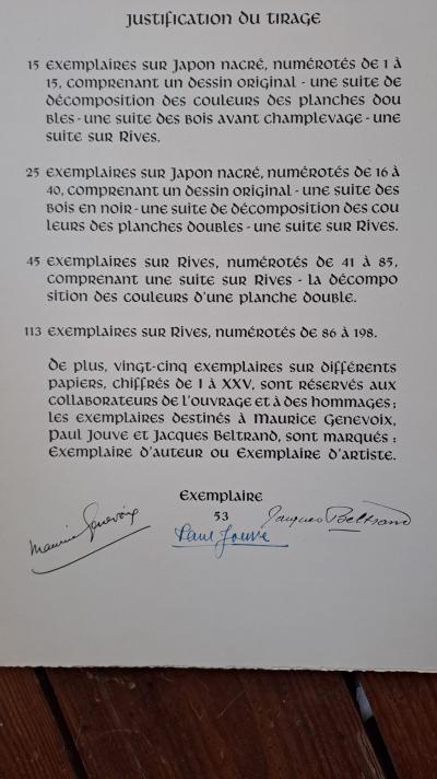 Paul JOUVE - Le coq - Gravure sur bois 2