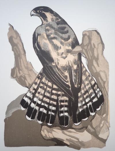 Paul JOUVE - L’aigle - Gravure sur bois