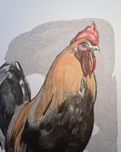 Paul JOUVE - Le coq - Gravure sur bois 2