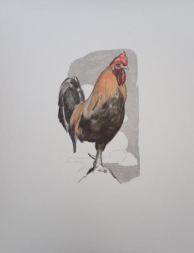 Paul JOUVE - Le coq - Gravure sur bois 2