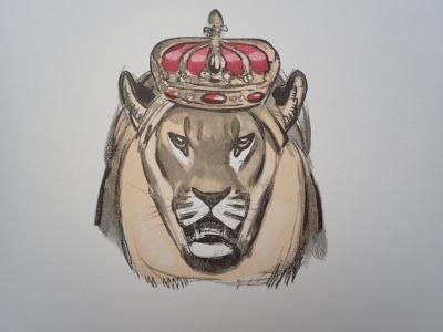 Paul JOUVE - Le Lion souverain  - Gravure sur bois 2