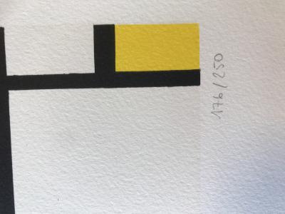 Piet MONDRIAN - "Composición II en rojo, azul y amarillo" n 1930, litografía 2