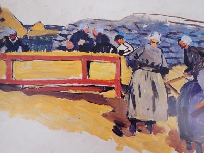 Mathurin Meheut (d’après) - Scène de battage en Léon - Affiche 2