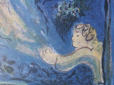 Marc CHAGALL : Les mariés - Lithographie signée 2