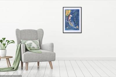 Marc CHAGALL : Les mariés - Lithographie signée 2
