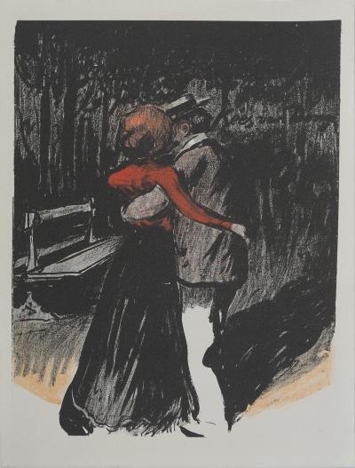 Kees VAN DONGEN (d’après) : Les amants au parc, Lithographie 2