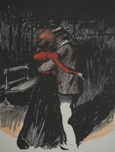 Kees VAN DONGEN (d’après) : Les amants au parc, Lithographie 2