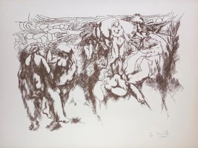 Pierre ZUCCHELLI - Les chevaux II, v. 1960, lithographie 2