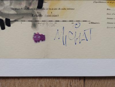 M Chat(1977) - Lille - Le chat et le beffroi - sérigraphie - 2022 2