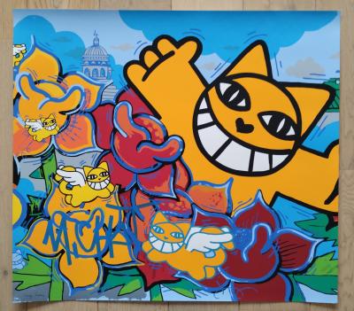 M Chat (1977) - Bises Bee, 2024 - Serigraphie signée - Tirage d’essai 2