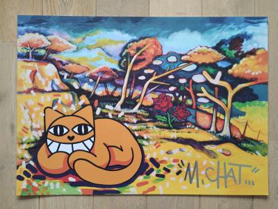 M Chat (1977) - Estaque, Braque 1906 - sérigraphie signée 2