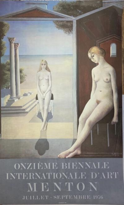 Paul DELVAUX -  Affiche Biennal de Menton, 1976, affiche 2