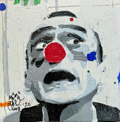 Mimi the Clown - Photo de profil - 2020 - Pochoir sur toile - Signé 2
