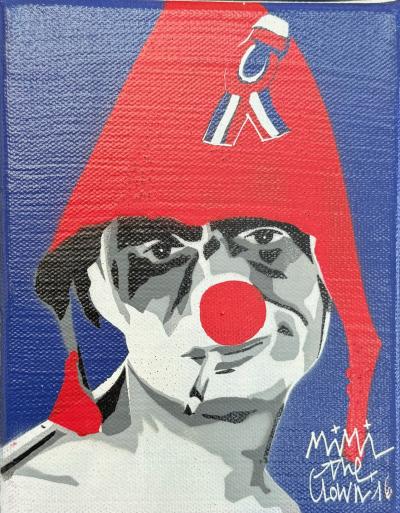 Mimi the Clown- Photo de profil - 2020 - Pochoir sur toile - Signé 2