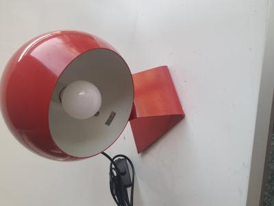 Lampe de table réglable rouge allemagne années 1960 2