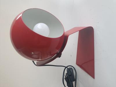 Lampe de table réglable rouge allemagne années 1960 2