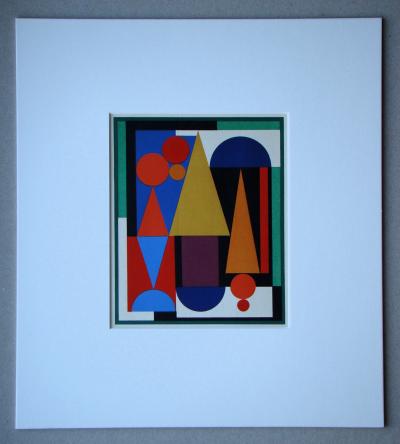 Auguste HERBIN - Composition sur le mot Fleur Fruit, 1949 - Sérigraphie originale en couleurs 2
