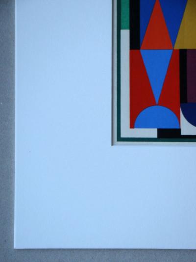 Auguste HERBIN - Composition sur le mot Fleur Fruit, 1949 - Sérigraphie originale en couleurs 2