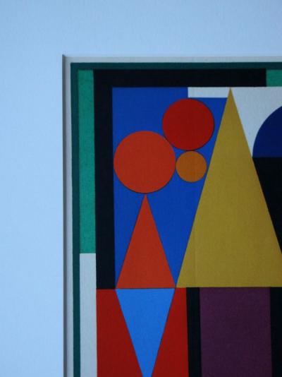 Auguste HERBIN - Composition sur le mot Fleur Fruit, 1949 - Sérigraphie originale en couleurs 2