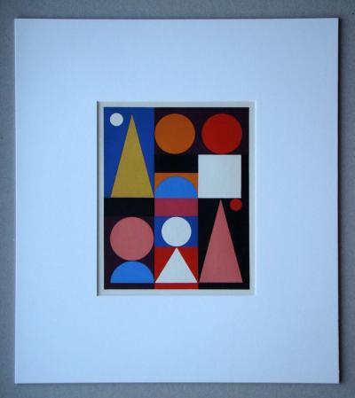 Auguste HERBIN - Composition sur le mot Jaune, 1949 - Sérigraphie originale en couleurs 2