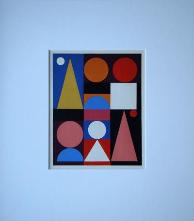 Auguste HERBIN - Composition sur le mot Jaune, 1949 - Sérigraphie originale en couleurs 2